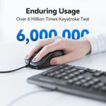 TECKNET USB Wired 6-Button Ergonomic Mouse