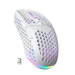 SOLAKAKA SM600 White Wireless Gaming Mouse with RGB