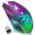 Wireless Gaming Mouse with Colorful LED Lights
