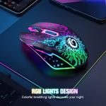 Wireless Gaming Mouse with Colorful LED Lights