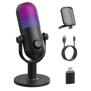 RGB USB Microphone for PC Gaming and Streaming