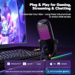 RGB USB Microphone for PC Gaming and Streaming