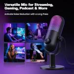 RGB USB Microphone for PC Gaming and Streaming