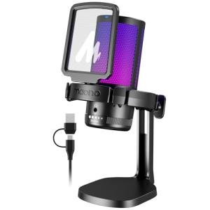 MAONO USB Gaming Microphone with RGB Lights
