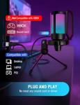 FIFINE USB Gaming Microphone with RGB and Accessories