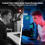 PUPGSIS USB Condenser Mic for Gaming and Streaming