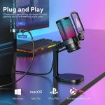 MAONO USB Gaming Microphone with RGB Lights