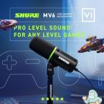 Shure MV6 USB Gaming Microphone with Noise Cancellation
