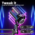 USB Gaming Microphone Kit with Boom Arm & RGB