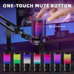 USB Gaming Microphone Kit with Boom Arm & RGB