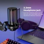 USB Gaming Microphone Kit with Boom Arm & RGB