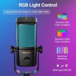 TONOR RGB Gaming Mic for Xbox with Long Battery