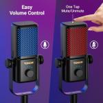 TONOR RGB Gaming Mic for Xbox with Long Battery