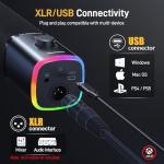 MAONO USB/XLR Dynamic Gaming Microphone with RGB