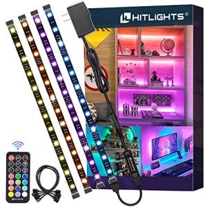 RGB LED Strip Lights with Remote - 4 Pre-Cut Lights