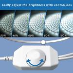 Phopollo 16.4ft Dimmable White LED Strip Lights