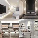 Phopollo 16.4ft Dimmable White LED Strip Lights