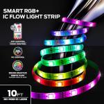 10ft Smart RGB LED Strip Lights - Sound Reactive