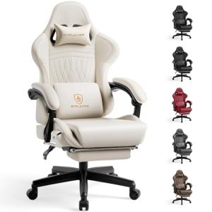 GTPLAYER Ergonomic Gaming Chair with Speakers and Footrest