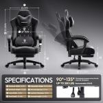 Dowinx Ergonomic Gaming Chair with Heated Massage