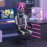 Homall Gaming Chair with Footrest and Massage Support