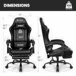 N-GEN GAMING Adjustable Ergonomic Gaming Chair with Footrest