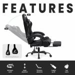 N-GEN GAMING Adjustable Ergonomic Gaming Chair with Footrest