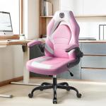 Pink Ergonomic Gaming Chair with Lumbar Support