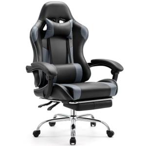 Ergonomic Video Game Desk Chair with Footrest