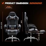Ergonomic Video Game Desk Chair with Footrest