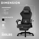 GTPLAYER Ergonomic Gaming Office Chair with Footrest