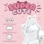 Cute Cat Ear Gaming Chair with Massage Support