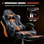 Ergonomic Video Game Desk Chair with Footrest