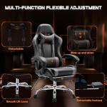 Ergonomic Video Game Desk Chair with Footrest