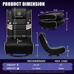 GTPLAYER Foldable Swivel Floor Gaming Chair - Gold