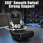 GTPLAYER Foldable Swivel Floor Gaming Chair - Gold