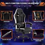 Sweetcrispy Ergonomic Gaming Chair with Footrest