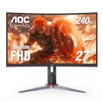 AOC 27" Curved Gaming Monitor - 240Hz, FHD