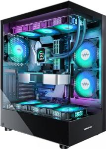 MUSETEX Mid Tower Gaming Case with ARGB Fans