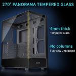 MUSETEX Mid Tower Gaming Case with ARGB Fans