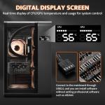 darkFlash Curved Mid-Tower PC Case with RGB Fans