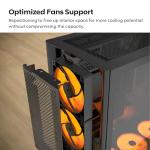 Montech HS02 Pro Gaming PC Case with ARGB Fans