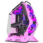 KEDIERS Pink ATX Mid Tower Gaming Case with Fans