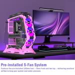 KEDIERS Pink ATX Mid Tower Gaming Case with Fans