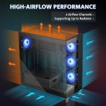 darkFlash ATX Mid-Tower Case with ARGB Fans