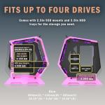 KEDIERS Pink ATX Mid Tower Gaming Case with Fans