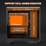 darkFlash Full-Tower Gaming PC Case with Glass