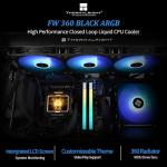 Thermalright FW360 Black ARGB CPU Cooler with LCD