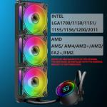 T-360MM Black ARGB Liquid CPU Cooler with Fans