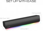 RGB Gaming Soundbar with SuperWide Tech and Bluetooth